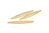 Altın Oval Charm, 4 Dokulu Altın Kaplama Pirinç, Altın Charmlar, 1 Delikli Altın Oval Ay Evreleri Charmları (50x7x0,80 mm) M02495 H0959