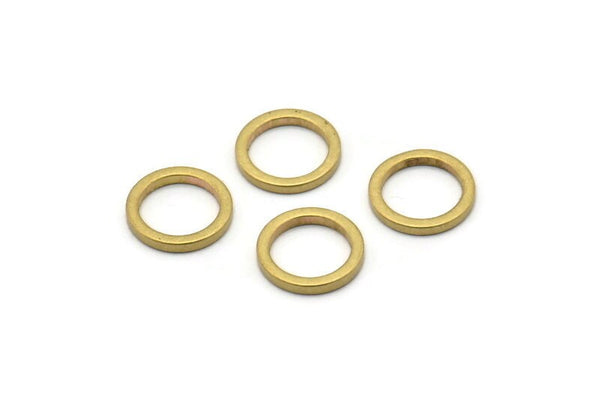12mm Circle Connectors - Raw Brass Circle Connectors (12x1.5mm) N0440