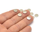 Steel Round Tag, 100 Stainless Steel Round Stamping Blanks, Findings (8x0.80mm) M03093