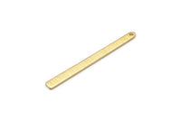 Altın Kolye Çubuğu, 1 Delikli 8 Dokulu Altın Kaplama Pirinç Dikdörtgen Tılsım, Kolye Uçları, Bulgular (35x3x0,80 mm) M02381