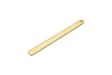 Altın Kolye Çubuğu, 1 Delikli 8 Dokulu Altın Kaplama Pirinç Dikdörtgen Tılsım, Kolye Uçları, Bulgular (35x3x0,80 mm) M02381
