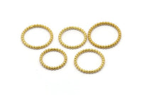 Brass Circle Connector,  Raw Brass Circle Rings 16 - 17 - 18 - 19 - 20mm N0265