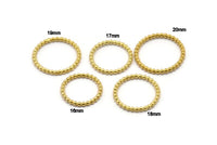 Brass Circle Connector,  Raw Brass Circle Rings 16 - 17 - 18 - 19 - 20mm N0265