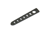 Black Moon Charm, 12 Oxidized Black Brass Moon Phases Charms With 1 Hole (35x6x5x0.80mm) M02342 H0916