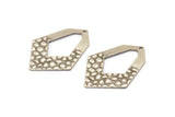 Silver Diamond Charm, 8 Antique Silver Plated Brass Diamond With 1 Hole, Earrings, Findings (33x24x1mm) D1196 H1159