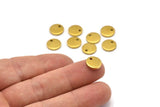 Brass Cabochon Tag, 24 Raw Brass Cabochon Tags, Stamping Tags (10x1.5mm) Y187