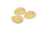 Gold Drop Charm, 6 Textured Gold Plated Brass Drop Charms With 1 Hole, Stamping Blanks (12x0.70mm) M01851
