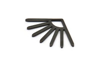 Black Sun Blank, 10 Oxidized Black Brass Sun Blanks, Findings (24x16x0.80mm) M02440
