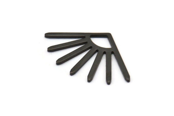 Black Sun Blank, 10 Oxidized Black Brass Sun Blanks, Findings (24x16x0.80mm) M02440
