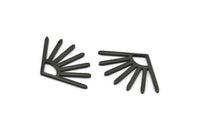 Black Sun Blank, 10 Oxidized Black Brass Sun Blanks, Findings (24x16x0.80mm) M02440