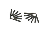 Black Sun Blank, 10 Oxidized Black Brass Sun Blanks, Findings (24x16x0.80mm) M02440