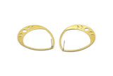Brass Drop Earrings, 2 Raw Brass Moon Phases Stud Earrings (45x36x0.80mm) M1006 A2276