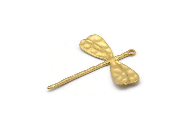 Brass Dragonfly Charm, Raw Brass Dragonfly Charms With 1 Loop, Pendants, Earring Findings (28x23mm) N0537