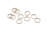 Antik Gümüş Çember Yüzük, 50 Antik Gümüş Kaplama Yuvarlak Yüzük, Tılsımlar (10 mm) B0118 H0233