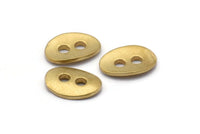 Brass Oval Connector, Raw Brass Oval Connectors With 2 Holes (13x9mm) N0497