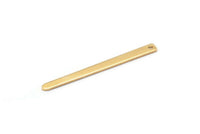 Altın Kolye Çubuğu, 1 Delikli 8 Altın Kaplama Pirinç Dikdörtgen Tılsım, Kolye Uçları, Bulgular (35x3x0,80 mm) M02376