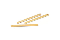 Altın Kolye Çubuğu, 1 Delikli 8 Altın Kaplama Pirinç Dikdörtgen Tılsım, Kolye Uçları, Bulgular (35x3x0,80 mm) M02376