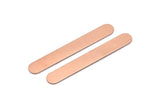 Copper Oval Blank, 6 Raw Copper Stamping Blanks, Oval Bar Shape (50x7x0.80mm) M03242