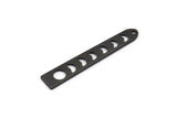 Black Moon Charm, 10 Oxidized Black Brass Moon Phases Charms With 1 Hole (35x6x5x0.80mm) M02343