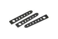 Black Moon Charm, 10 Oxidized Black Brass Moon Phases Charms With 1 Hole (35x6x5x0.80mm) M02343