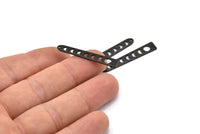 Black Moon Charm, 10 Oxidized Black Brass Moon Phases Charms With 1 Hole (35x6x5x0.80mm) M02343