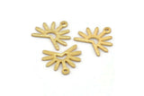 Gold Sun Charm, 8 Textured Gold Plated Brass Sun Charms With 1 Loop (13x15x0.80mm) M02263