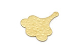 Brass Leaf Blank, 8 Hammered Raw Brass Leaf Blanks, Flower Blanks (25x21x0.80mm) M03317