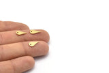 Brass Drop Charm, 50 Raw Brass Drop Shaped Charms With 1 Hole, Pendants, Earring Findings (12x6x0.80mm) M03283