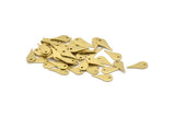 Brass Drop Charm, 50 Raw Brass Drop Shaped Charms With 1 Hole, Pendants, Earring Findings (12x6x0.80mm) M03283