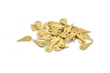 Brass Drop Charm, 50 Textured Raw Brass Drop Shaped Charms With 1 Hole, Pendants, Earring Findings (12x6x0.80mm) M03282