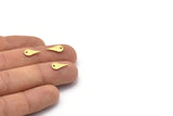 Brass Drop Charm, 50 Textured Raw Brass Drop Shaped Charms With 1 Hole, Pendants, Earring Findings (12x6x0.80mm) M03282