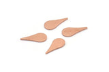 Copper Drop Blank, 50 Raw Copper Drop Shaped Blanks, Stamping Blanks, Findings (12x6x0.80mm) M03293