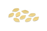 Brass Leaf Blank, 50 Tiny Raw Brass Leaf Blanks (10x6x0.80mm) M03330