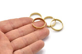 Brass Smooth Ring, 8 Raw Brass Adjustable Smooth Rings, Ring Settings (21x4mm) A2569
