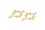 Altın Kutup Yıldızı Tılsımı, 4 Altın Kaplama Pirinç, Altın Tılsımlar, 1 Halkalı Altın Kutup Yıldızı Tılsımları (30x22x0,80 mm) M02485