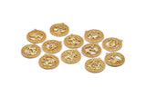 Gold Zodiac Signs, Zodiac Signs, Zodiac Sign Charms, Gold Plated Brass Zodiac, Horoscope Charms, Astrology Zodiac Charms (21mm)