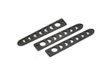 Black Moon Charm, 12 Oxidized Black Brass Moon Phases Charms With 2 Holes (35x6x5x0.80mm) M02344