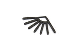 Black Sun Blank, 6 Textured Oxidized Black Brass Sun Blanks, Findings (24x16x0.80mm) M02448