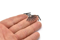 Black Sun Blank, 6 Textured Oxidized Black Brass Sun Blanks, Findings (24x16x0.80mm) M02448