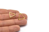 Brass Triangle Earring, 12 Raw Brass Triangle Stud Earrings (17x1.2mm) D0108 A1178