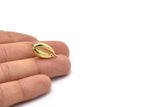 Brass Shell Earring, Raw Brass Cowrie Shell Stud Earrings With 1 Loop, Findings (20x11mm) N0910