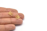 Gold Sun Blank, 8 Gold Plated Brass Sun Blanks, Findings (18x13x0.80mm) M02416