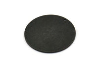 Black Round Tag, 2 Textured Oxidized Black Brass Round Stamping Blanks With 1 Hole, Charms, Pendants, Findings (30x1mm) D0810