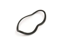 Black Oval Connector, 8 Oxidized Black Brass Wavy Oval Connectors Without Hole, Findings (39x22x0.70mm) D932