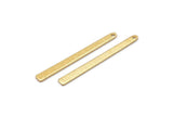 Altın Kolye Çubuğu, 1 Delikli 8 Dokulu Altın Kaplama Pirinç Dikdörtgen Tılsım, Kolye Uçları, Bulgular (35x3x0,80 mm) M02381