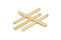 Altın Kolye Çubuğu, 1 Delikli 8 Dokulu Altın Kaplama Pirinç Dikdörtgen Tılsım, Kolye Uçları, Bulgular (35x3x0,80 mm) M02381