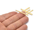 Altın Kolye Çubuğu, 1 Delikli 8 Dokulu Altın Kaplama Pirinç Dikdörtgen Tılsım, Kolye Uçları, Bulgular (35x3x0,80 mm) M02381