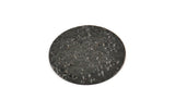 Black Disc Charm, 4 Hammered Oxidized Black Brass Round Connectors With 2 Holes (30x0.70mm) D1028