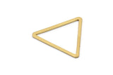 Brass Triangle Charm, 12 Raw Brass Triangle Rings, Findings (33x29x2x1mm) D1022
