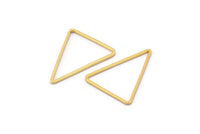 Gold Triangle Charm, 12 Gold Plated Brass Open Triangle Ring Charms (20x26x1mm) Bs 1026 Q0630